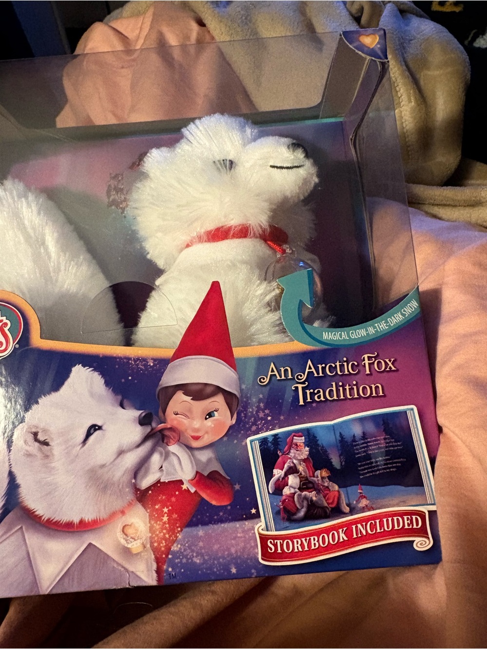 Arctic Fox Plush Toy with Storybook - White